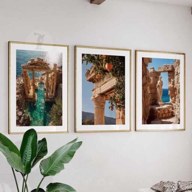 Italy Set Of 3 Wall Art Travel Poster, Art, Home Decor, Photography Mediterranean Coastal Gift - image 1