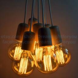 Wooden Custom Cluster 3-15 Light Dine Table Multi Pendant Light Dining Chandelier Farmhouse Lighting Minimalist - thumbnail 4