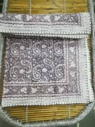 Hand Block Print Cotton Baby Quilt Paisley Kantha Blanket - 40x40 Inch - thumbnail 1