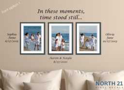 Family Names Wall Decal - in These Moments Time Stood Still Custom Family Room Sticker - thumbnail 1