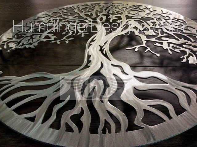 10Th Anniversary Aluminum Tree Of Life - Metal Wall Art - image 1