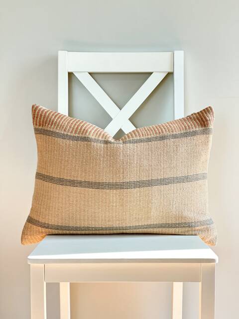 Brown Tribal Hemp Hand Woven Natural Dye Color Pillow Cover - image 1