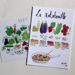 Illustrated Recipe Card - Ratatouille Original Illustration - thumbnail 2