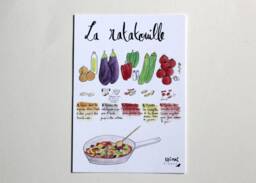 Illustrated Recipe Card - Ratatouille Original Illustration - thumbnail 1