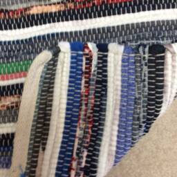 "Rag Rug/Chindi Floor J Multi Color Scrap Cotton Ready To Ship 42""x66" - thumbnail 2