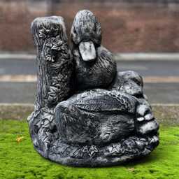 Stone Family Duck Decor Garden Large Statues Set Concrete Ducklings Ornament Outdoor Animal Sculpture Bird Lover Gift - thumbnail 2