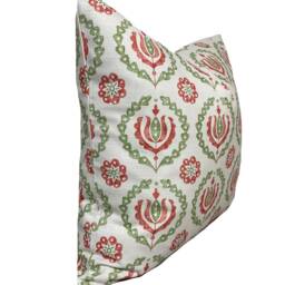 Jane Churchill Kira Red/Green Cushion Cover Pillow Double Sided - thumbnail 3