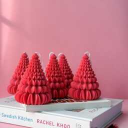 Origami Christmas Tree Candle Festive Soy Wax Holiday Decor - thumbnail 4
