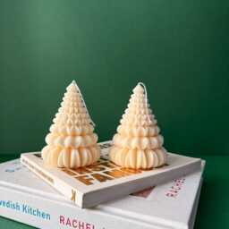 Origami Christmas Tree Candle Festive Soy Wax Holiday Decor - thumbnail 3