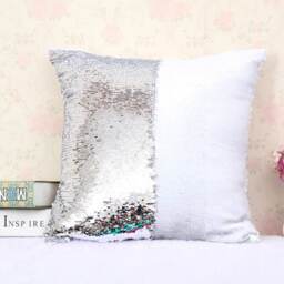 Personalised Unicorn Your Name, Text Or Photo Sequin Pillow Cushion Cover Mermaid Reveal Magic Gift Mother Of The Bride Groom - thumbnail 2
