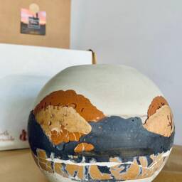 Handmade Concrete Plant Vase Desert Inspired Boho Decor - thumbnail 3