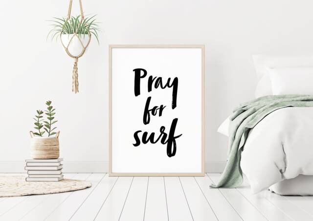 Pray For Surf Print - Mailed To You - image 1