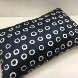 Velvet Ikat Pillow Cover, Handwoven Silk Blend, Decorative Cushion - 16x24 - thumbnail 4