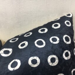 Velvet Ikat Pillow Cover, Handwoven Silk Blend, Decorative Cushion - 16x24 - thumbnail 2