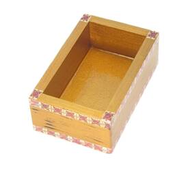 Decoupage Business Card Holder Hand-Painted Desk Accessory - thumbnail 2