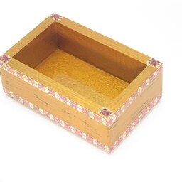 Decoupage Business Card Holder Hand-Painted Desk Accessory - thumbnail 3