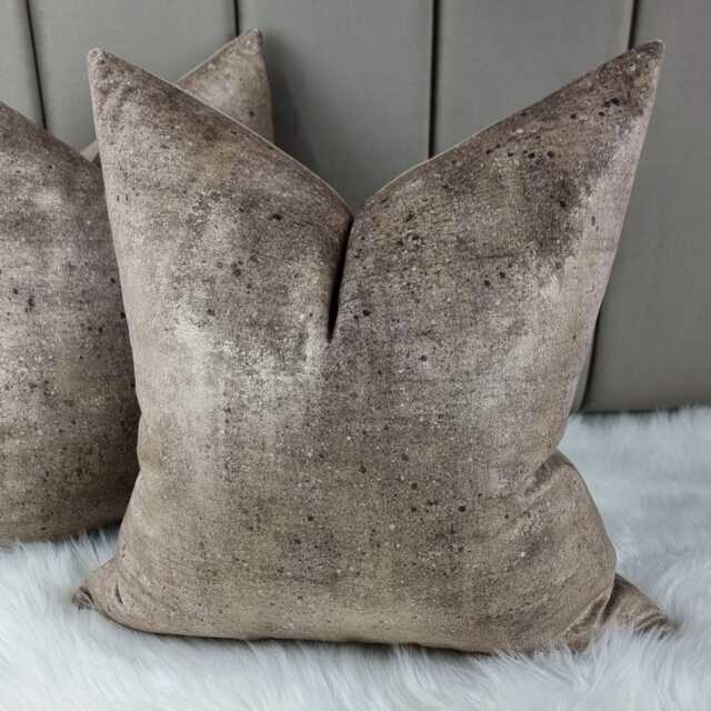 Shimmer Bronze Metallic Cushion Cover Abstract Bronze Painted Design New Home Luxury Designer Handmade - image 1