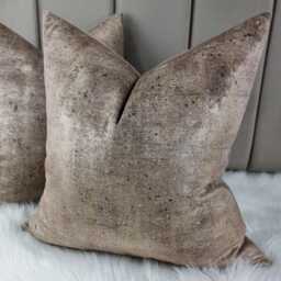 Shimmer Bronze Metallic Cushion Cover Abstract Bronze Painted Design New Home Luxury Designer Handmade - thumbnail 2