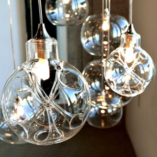 staircase Multi-story Hand-Blown Glass Multi-Pendant Chandelier Modern Foyer Lighting - image 1