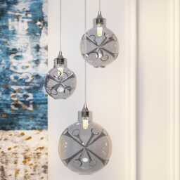 staircase Multi-story Hand-Blown Glass Multi-Pendant Chandelier Modern Foyer Lighting - thumbnail 4