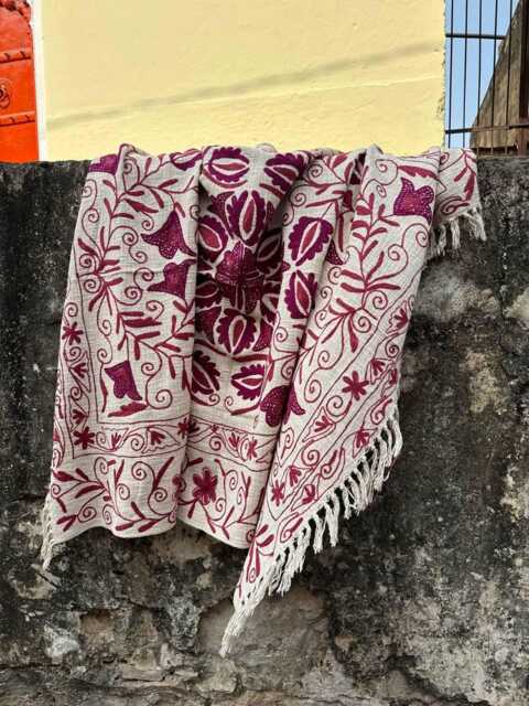 Traditional Bohemian Suzani Cotton Tnt Sofa Throw Blanket For Home D??cor - image 1