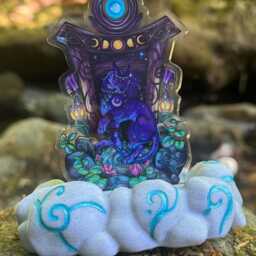 Night Elf Feral Druid Moonwell Glitter Acrylic Standee 12.5cm X - thumbnail 3