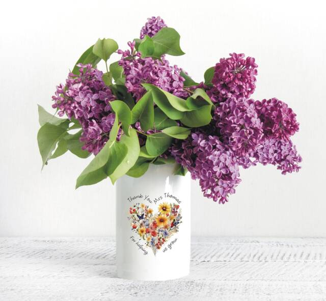 Personalised Thank You For Helping Us Grow Vase Gift, Gift From Class, End Of School Teacher, Teacher Appreciation - image 1