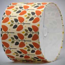 Orange Black Cream Tree Lampshade, Table Floor Lamp/Ceiling Pendant Small Medium Large 15cm 20cm 25cm 30cm 35cm 40cm Drum Light Shade - thumbnail 3