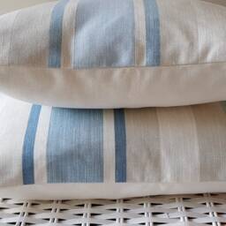 Laura Ashley Awning Stripe Seaspray Cushion Handmade 15 - thumbnail 2