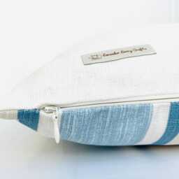 Laura Ashley Awning Stripe Seaspray Cushion Handmade 15 - thumbnail 4