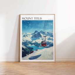 Mount Titlis Travel Poster Swiss Alps Wall Art - thumbnail 2