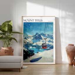Mount Titlis Travel Poster Swiss Alps Wall Art - thumbnail 3