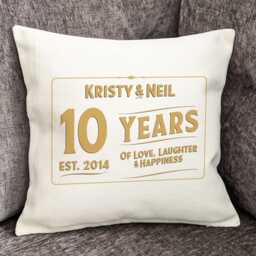 Personalised Anniversary Cushion - Custom Wedding Gift, Couple's Name Pillow, Home Decor - thumbnail 2