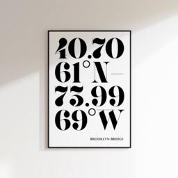 Custom Classic Coordinates Print Neutral Wall Art Groomsmen Gifts 1st Anniversary Paper Gift Where We Met Bride Engagement Personalised - thumbnail 3