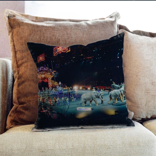Circus Photography - Decorative Pillow Throw Cushion Fabric , Case Cover Or With Filling