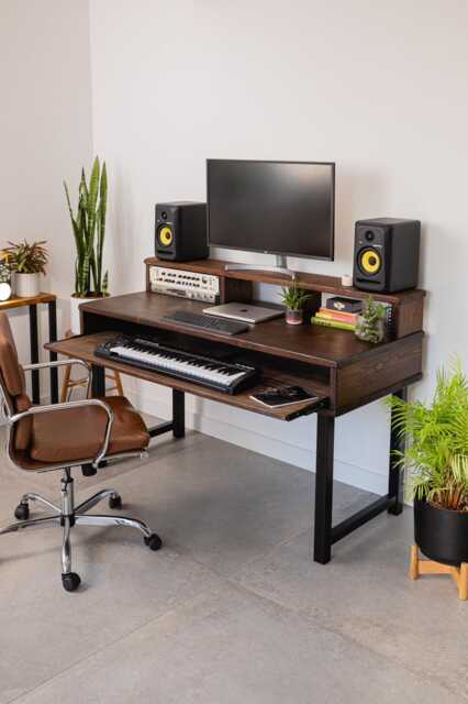 Studio Desk - Modern Rustic Design Riser Shelf 19 - image 1