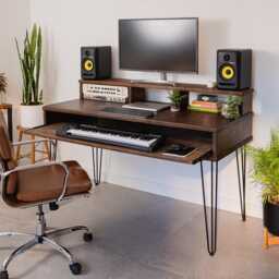 Studio Desk - Modern Rustic Design Riser Shelf 19 - thumbnail 3