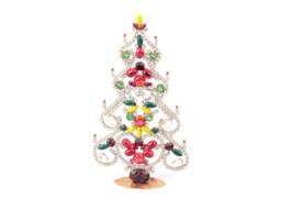 Czech Rhinestone Cabochon Christmas Tree Free Standing Ornament - thumbnail 1