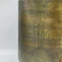 Handmade Xlarge Metal Pots, Vintage Gold, Retro Houseplant Pot, - D33cm, D46cm - thumbnail 3