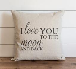 I Love You To The Moon & Back 20 X Pillow Cover // Everyday Throw Cushion Gift For Them Accent - thumbnail 1