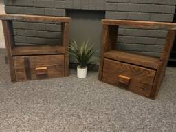 Scaffold Board Bedside Units Reclaimed Wood