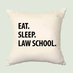 Law School Cushion, Student Gift, Eat Sleep Pillow Cover - 1134 - thumbnail 2