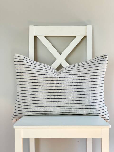 Indigo Tribal Hemp Hand Woven Natural Dye Color Pillow Cover - image 1