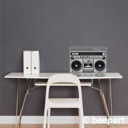 Boombox Wall Decal Retro 80S Vinyl Sticker - thumbnail 1