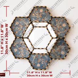 Handmade Hexagonal Small Wall Mirror 11.8 - thumbnail 4