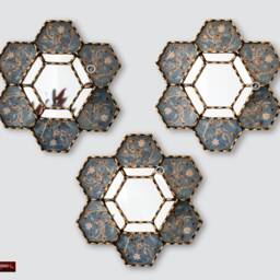 Handmade Hexagonal Small Wall Mirror 11.8 - thumbnail 3