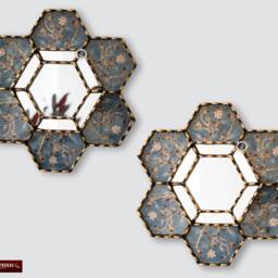 Handmade Hexagonal Small Wall Mirror 11.8 - thumbnail 2