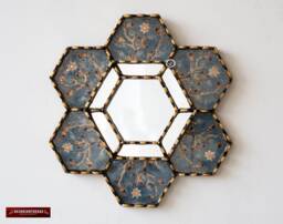 Handmade Hexagonal Small Wall Mirror 11.8