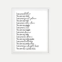 I Am Your Father Nursery Decor Sign Template - Wall Art Set, Printable Decor, Diy, Digital - thumbnail 1