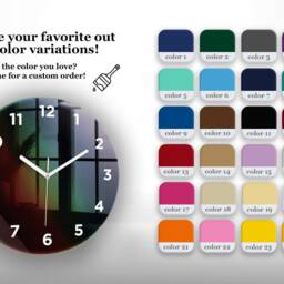 Single Color Personalized Glass Clock - Choose From 24 Variants Numbers Dial - thumbnail 2